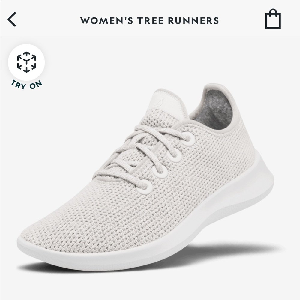 Allbirds women’s tree runners - kaikoura white (white sole) size 7